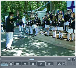 Video-Clip: Cadenberger Spielmannszug mit einem irischen Volkslied beim Schützenfest am Sonntag, 28.06.2009 - Klick auf das Foto startet den Download ...