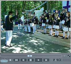 Video-Clip: Cadenberger Spielmannszug mit einem irischen Volkslied beim Schtzenfest am Sonntag, 28.06.2009 - Klick auf das Foto startet den Download ...